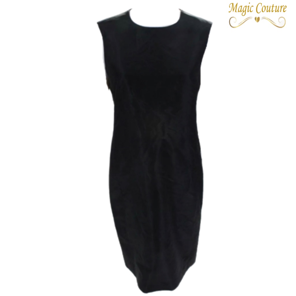 Pauw Amsterdam 100% Silk Black Midi Sheath Dress